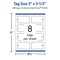 2" x 3-1/2" Rectangle Rounded Corners, Matte White Printable Tags